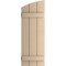 Ekena Millwork Smooth 3 Board Joined Board-n-Batten w/Elliptical Top Faux Wood Shutters, 16 1/2W x 64H, PR SHUBJL16X64SMPR - alternate 9